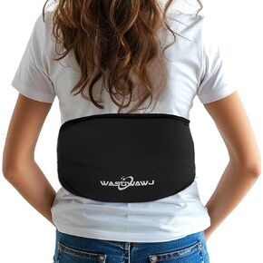 Reusable Ice Pack for Back or Abdomen Pain Relief, Expert Gel, Relief for lumbar spasms, sports injuries,back soreness. Adjustable Velcro Strap, Hot/Cold Therapy,Soft Fabric, Black