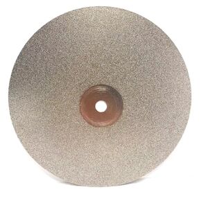 Diamond Flat Lap Disc, 8 Inch, 180 Grit, 1/2 Inch Arbor, for Gemstone Glass Ceramics Grinding Polishing (180 Grit)