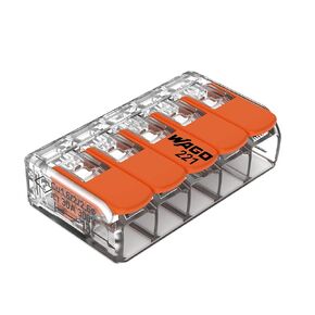 WAGO 221-613 Lever-Nuts® - 3-Conductor Compact Splicing Connectors for 10 AWG (Box of 30)
