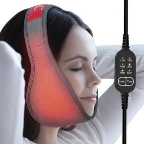 Comfytemp Face Heating Pad for TMJ Relief, Heated Face Mask with 3 Heat and Time Settings, USB Electric Wearable Heating Pad for Face Jaw Chin Wisdom Teeth, Oral and Facial Surgery