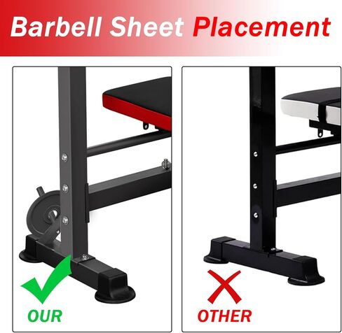 مقعد وزن قابل للتعديل مع رف القرفصاء، مقعد تدريب القوة مع محطة غمس، مقعد تدريب متعدد الوظائف قابل للطي لصالة الألعاب الرياضية المنزلية in Kuwait