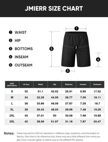 JMIERR Men's 7" Linerless Athletic Shorts Quick Dry Lightweight Workout Gym Shorts with Pockets in Kuwait
