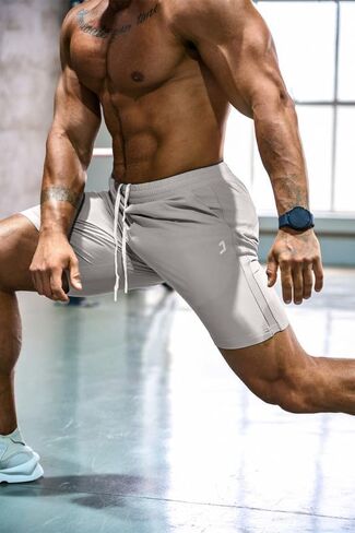 JMIERR Men's 7" Linerless Athletic Shorts Quick Dry Lightweight Workout Gym Shorts with Pockets in Kuwait