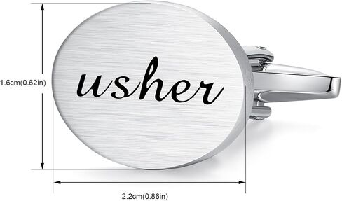 HONEY BEAR Oval Wedding Cufflinks for Mens Shirt Marriage with Gift Box in Saudi Arabia