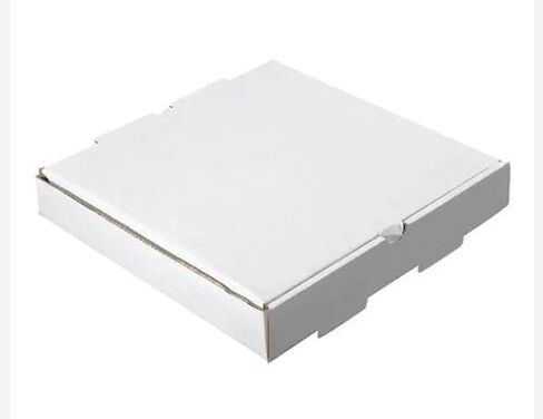علب بيتزا من الورق المقوى الأبيض، حاويات تناول الطعام في الخارج - حجم صندوق بيتزا 7 × 7، مموج - 10/20 عبوة (10) in Saudi Arabia
