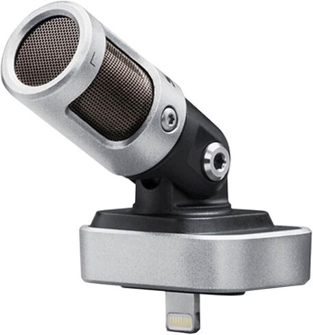 ميكروفون بمكثف ستيريو رقمي من Shure Motiv MV88 - يمكن تثبيته على أجهزة iOS، موصل Lightning، صوت احترافي من ميكروفون مشبك متوافق مع iOS in Saudi Arabia
