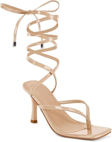 المرأة Strappy الدانتيل يصل الكعب الصنادل ساحة المفتوحة تو الوجه يتخبط متقاطع عالية الكعب فستان صيفي حذاء الحفلات in Kuwait