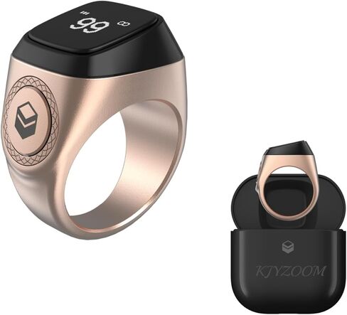Electronic Tasbih Finger Counter, OLED Digital Tasbeeh Finger Counter Muslims Islamic Prayer Smart Rings Unisex Azan Alarm Clock Finger Counter Reminder Pray Trackers,5 Prayer Ring in Saudi Arabia