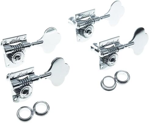 Cloverleaf 2x Right/2x Left 2R2L Bass Guitar Tuners Bass Tuning Machine Heads Bass Tuning Keys Pegs for American Standard/Highway One Series Basses Black in Saudi Arabia