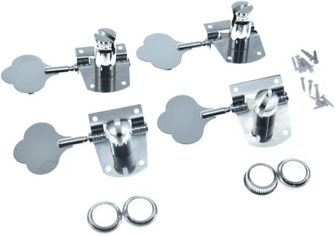 Cloverleaf 2x Right/2x Left 2R2L Bass Guitar Tuners Bass Tuning Machine Heads Bass Tuning Keys Pegs for American Standard/Highway One Series Basses Black in Saudi Arabia