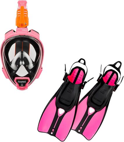 OCEAN REEF - قناع الغطس لكامل الوجه Aria QR+ وزعانف السفر DUO II in Kuwait