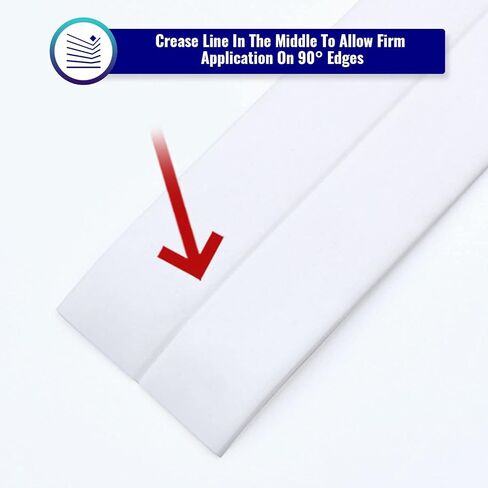 Self Adhesive Waterproof Caulk Tape Strip (3PCs, 1.5" x 10.5Ft) - Peel and Stick Caulking Tape for Bathtub, Toilet, Kitchen, Tubs, Sinks, Stovetop, Basins etc | Caulk Strips for Bathroom… in Saudi Arabia