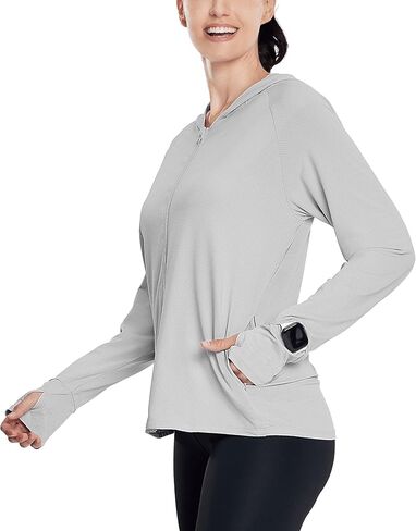 Seamaid Women's UPF 50+ Sun Protection Hoodie Jacket Lightweight Long Sleeve Sun Shirts for Summer Hiking Outdoor in Kuwait