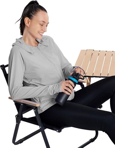 Seamaid Women's UPF 50+ Sun Protection Hoodie Jacket Lightweight Long Sleeve Sun Shirts for Summer Hiking Outdoor in Kuwait