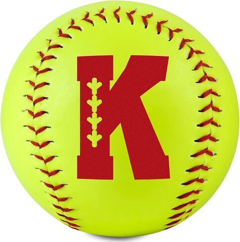 Initial Softball Gifts for Girls Teenager for Senior Night Birthday Graduation Christmas, Softball Ball for Team 12" in Saudi Arabia