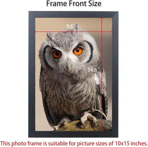 إطار صورة أسود مقاس 10 × 15 للطباعة مقاس 10 × 15 بوصة، وإطار ملصق خشبي مقاس 10 × 15 بما في ذلك أدوات التعليق (F22B1015) in Kuwait