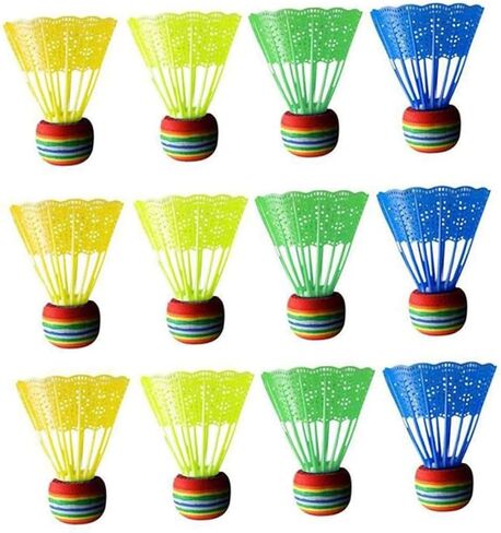 12pcs Outdoor Shuttlecocks Hit-Resistant Badminton Light Weight Badminton Drop-Resistant Badminton Nylon Shuttlecock Badminton Shuttlecocks Child Badminton Ball Big Head in Saudi Arabia