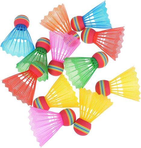 12pcs Outdoor Shuttlecocks Hit-Resistant Badminton Light Weight Badminton Drop-Resistant Badminton Nylon Shuttlecock Badminton Shuttlecocks Child Badminton Ball Big Head in Saudi Arabia