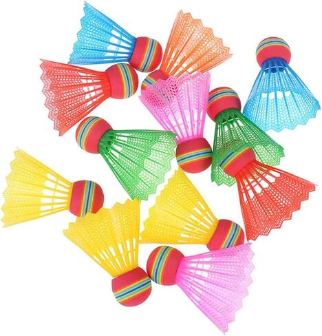 12pcs Outdoor Shuttlecocks Hit-Resistant Badminton Light Weight Badminton Drop-Resistant Badminton Nylon Shuttlecock Badminton Shuttlecocks Child Badminton Ball Big Head in Saudi Arabia