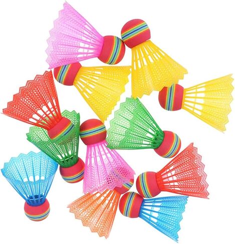 12pcs Outdoor Shuttlecocks Hit-Resistant Badminton Light Weight Badminton Drop-Resistant Badminton Nylon Shuttlecock Badminton Shuttlecocks Child Badminton Ball Big Head in Saudi Arabia