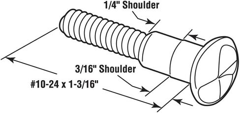 Prime-Line 651-0656 One-Way Shoulder Screws, #10-24 x 1-3/16 in, Steel Construction (100 Pack) in Saudi Arabia