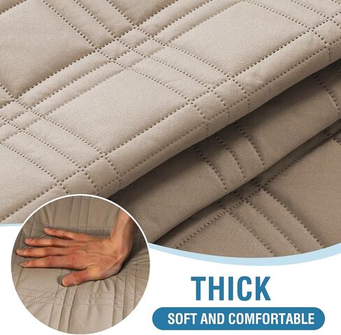H.VERSAILTEX 100% Waterproof Futon Cover Reversible Futon Slipcover Armless Sofa Slipcover Furniture Protector Seat Width Up to 70" Washable with Adjustable Elastic Strap Anti-Slip, Terracotta/Beige in Saudi Arabia
