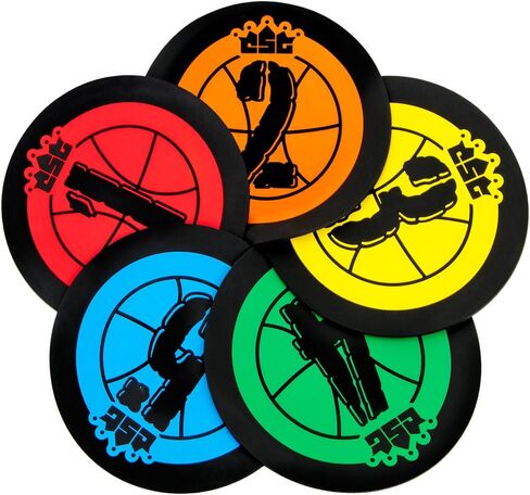 Crown Sporting Goods Hot Shot Training Markers - 7.5" Basketball Training Spots - Round Flat Number Dots for Youth & Adult Team Sports in Kuwait