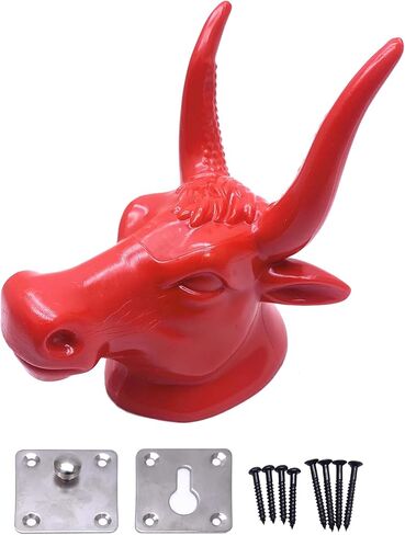جيتار جدار جبل Bullhead الغيتار الشماعات السنانير حامل عرض موقف لباس الغيتار الصوتية الكهربائية القيثارة الأحمر in Saudi Arabia