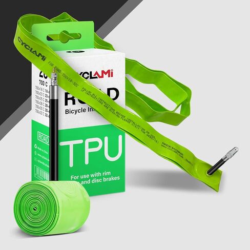 2-Pack CYCLAMI 700c x 18-32c / 32-47C (ALLRoad & Gravel) أنابيب داخلية للدراجة من مادة TPU مع صمامات بريستا 45 مم / 65 مم / 85 مم خفيفة للغاية (تشمل مجموعة إصلاح رقعة أنبوب الدراجة ورافعات الإطارات) in Kuwait