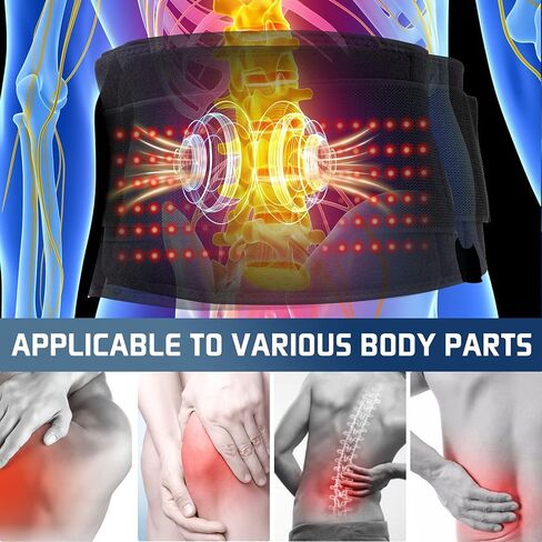 Infrared Red Light Therapy Belt:Near Body Infra Lamp Pain Relief Device Wrap Back Heating Panel Pad Redlight Healing Infared Vibration Portable Devices Timed 3 Gear Heat in Kuwait