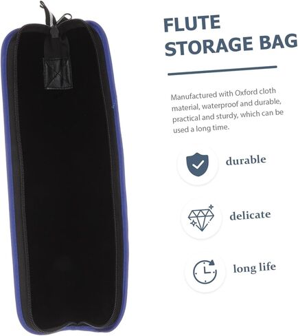 VICASKY Flute Storage Bag Instrument Flute Gig Bag Recorder Carrying Case Soprano Recorder Bag Flute Case Cover Flute Storage Containers Suitcase Bag Oxford Cloth Music Accessories in Kuwait