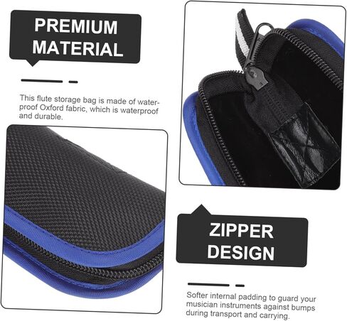 VICASKY Flute Storage Bag Instrument Flute Gig Bag Recorder Carrying Case Soprano Recorder Bag Flute Case Cover Flute Storage Containers Suitcase Bag Oxford Cloth Music Accessories in Kuwait