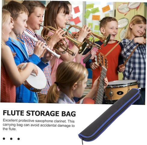 VICASKY Flute Storage Bag Instrument Flute Gig Bag Recorder Carrying Case Soprano Recorder Bag Flute Case Cover Flute Storage Containers Suitcase Bag Oxford Cloth Music Accessories in Kuwait