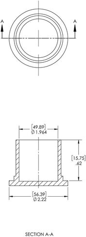 Caplugs ZC361AK1 Plastic Straight Sided Utility Cap to Cap Thread Size 3" C-36, PE-LD, to Cap Thread Size 3", Red (Pack of 10) in Saudi Arabia