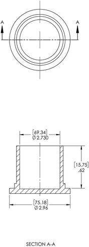 Caplugs ZC361AK1 Plastic Straight Sided Utility Cap to Cap Thread Size 3" C-36, PE-LD, to Cap Thread Size 3", Red (Pack of 10) in Saudi Arabia
