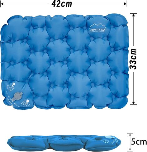 ONTYZZ Inflatable Seat Cushion Lightweight Stadium Seat Pad Travel Air Seat Cushion for Hiking Office Airplane Stadium Car in Saudi Arabia