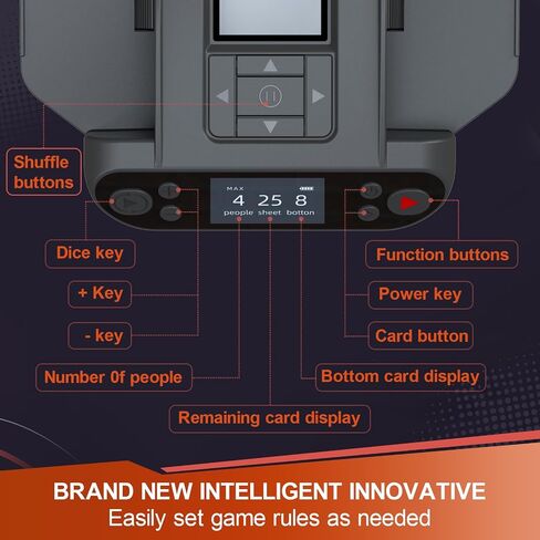 Automatic Card Shuffler and Dealer 360°Rotating for UNO Card Shuffling and 2 Decks Dealing Playing Card Dispenser Distribution Machine (2 in 1) in Saudi Arabia