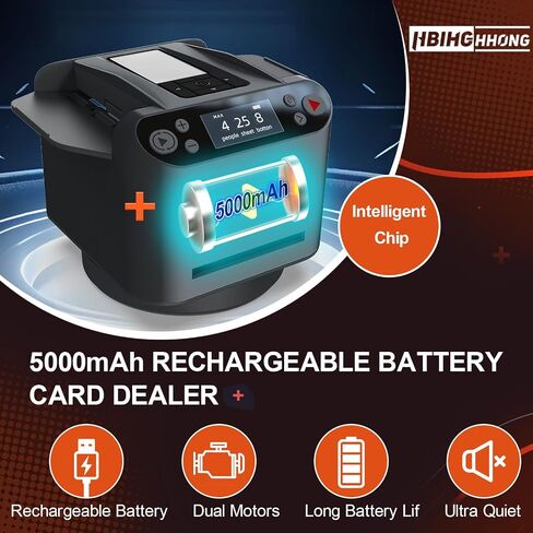 Automatic Card Shuffler and Dealer 360°Rotating for UNO Card Shuffling and 2 Decks Dealing Playing Card Dispenser Distribution Machine (2 in 1) in Saudi Arabia