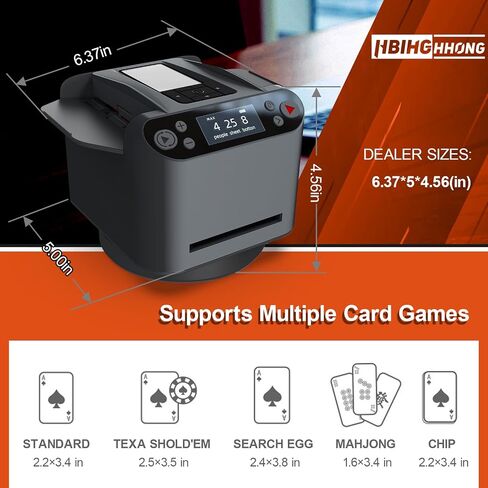 Automatic Card Shuffler and Dealer 360°Rotating for UNO Card Shuffling and 2 Decks Dealing Playing Card Dispenser Distribution Machine (2 in 1) in Saudi Arabia