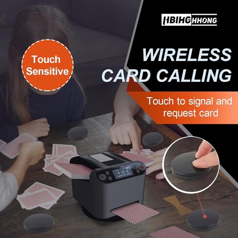Automatic Card Shuffler and Dealer 360°Rotating for UNO Card Shuffling and 2 Decks Dealing Playing Card Dispenser Distribution Machine (2 in 1) in Saudi Arabia