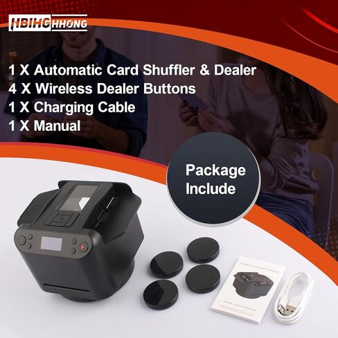 Automatic Card Shuffler and Dealer 360°Rotating for UNO Card Shuffling and 2 Decks Dealing Playing Card Dispenser Distribution Machine (2 in 1) in Saudi Arabia
