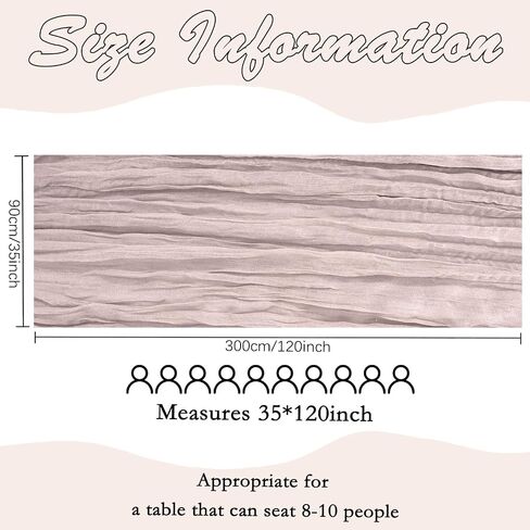 6 Pack Baby Blue Cheesecloth Table Runner 10FT Boho Gauze Fabric Table Runner 35 x 120 Inch Rustic Sheer Runner for Wedding Birthday Baby Shower Party Boho Table Decoration（Baby Blue） in Saudi Arabia