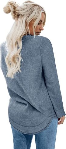 Dofaoo Sweatshirts for Women Crewneck Long Sleeve Shirts Tunic Tops for Leggings Fall Fashion in Saudi Arabia