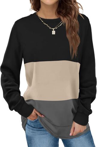 Dofaoo Sweatshirts for Women Crewneck Long Sleeve Shirts Tunic Tops for Leggings Fall Fashion in Saudi Arabia