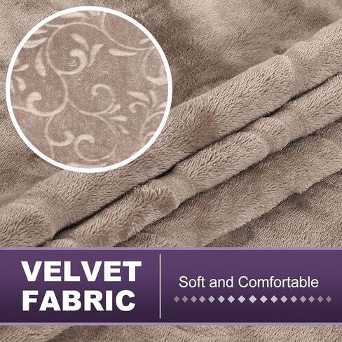 MeilleMaison Recliner Sofa Covers for 3 Cushion Couch, 100% Waterproof Velvet Recliner Sofa Slipcover Cut Flower Pattern, Washable Reclining Furniture Protector Elastic Straps, Brown (MMCRBR03C3) in Saudi Arabia