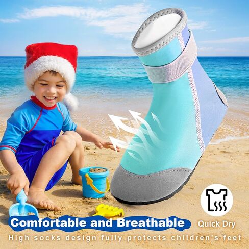 SULIFEEL Kids Water Shoes Girls and Boys Non-Slip Quick Dry Beach Swim Barefoot Toddler Indoor Sports Socks in Saudi Arabia