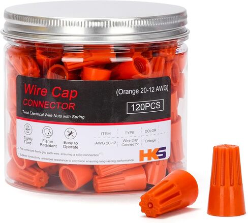 HKS 400 قطعة من أغطية الأسلاك الزرقاء - AWG 22-14، صواميل لولبية ملتوية معزولة مع زنبرك - محمولة وسريعة التوصيل in Kuwait