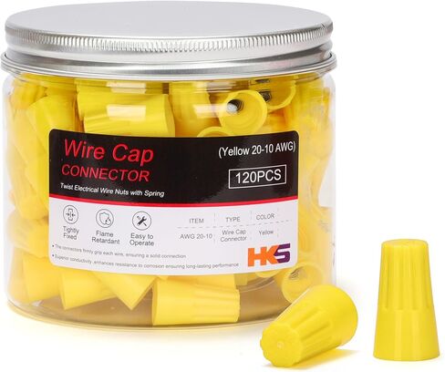 HKS 400 قطعة من أغطية الأسلاك الزرقاء - AWG 22-14، صواميل لولبية ملتوية معزولة مع زنبرك - محمولة وسريعة التوصيل in Kuwait