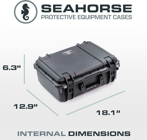 حافظة صندوق جاف واقٍ شديد التحمل من Seahorse 720 بدون رغوة - معتمدة من إدارة أمن المواصلات الأمريكية/مواصفات Mil / IP67 مقاومة للماء/الولايات المتحدة الأمريكية مصنوعة للكاميرات والأسلحة النارية والدراجات النارية وأجهزة الكمبيوتر المحمولة وأجهزة التحكم وال in Kuwait