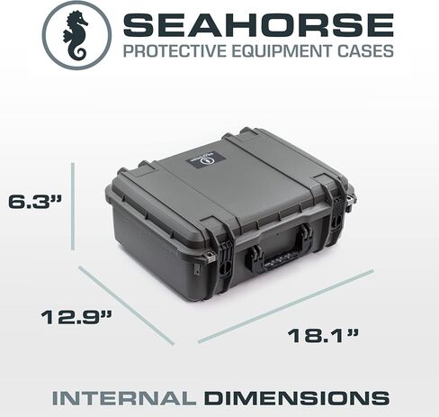 حافظة صندوق جاف واقٍ شديد التحمل من Seahorse 720 بدون رغوة - معتمدة من إدارة أمن المواصلات الأمريكية/مواصفات Mil / IP67 مقاومة للماء/الولايات المتحدة الأمريكية مصنوعة للكاميرات والأسلحة النارية والدراجات النارية وأجهزة الكمبيوتر المحمولة وأجهزة التحكم وال in Kuwait